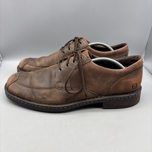 Born Linden Men’s Size 12 Brown Leather M9355 Oxfords Loafers Distressed Walnut